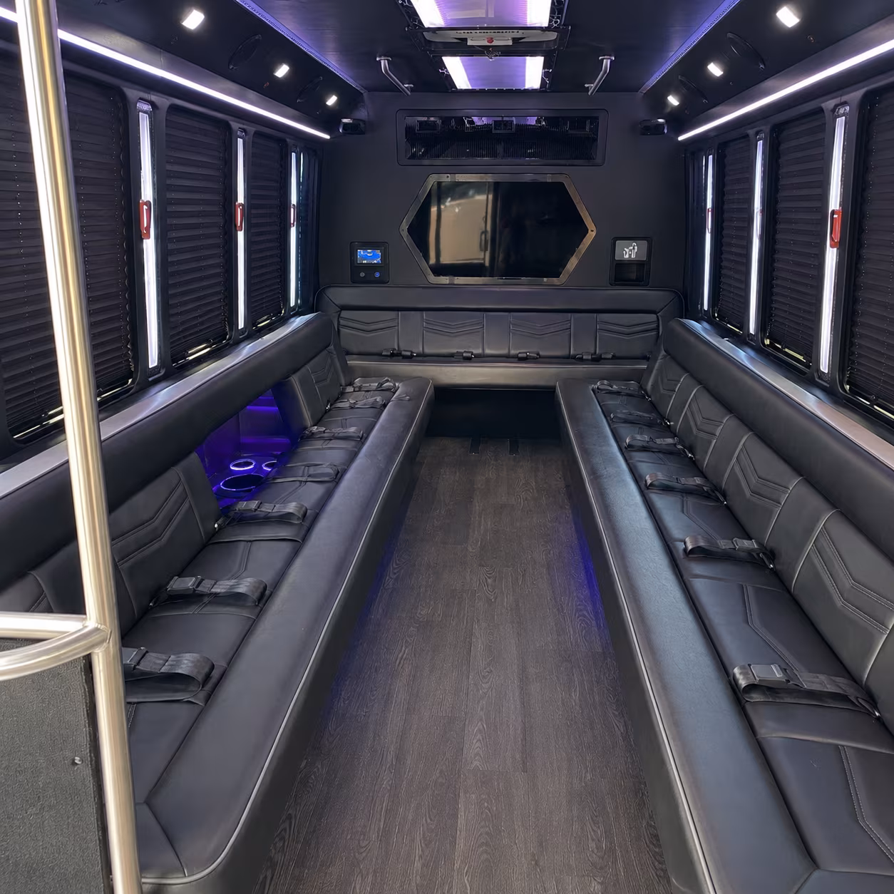 chattanooga 18 passenger party bus interior