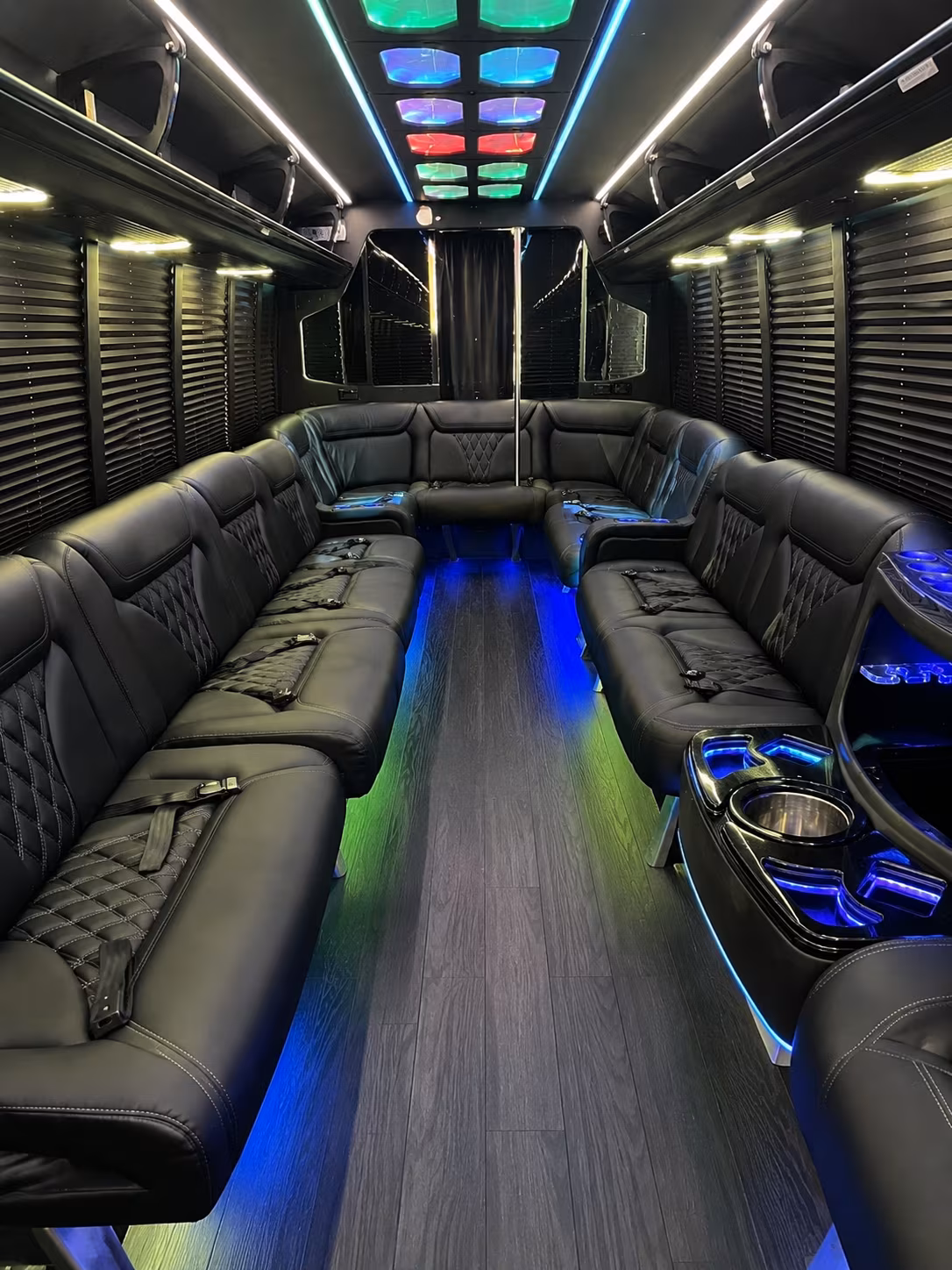 chattanooga 20 passenger party bus interior