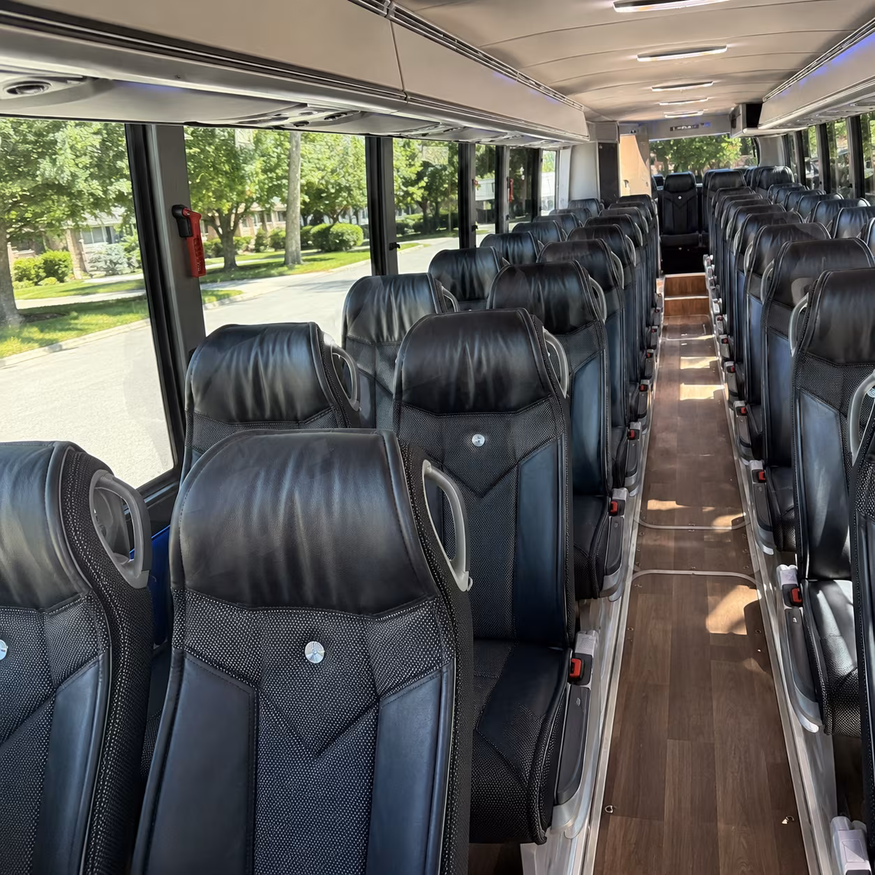 chattanooga 40 passenger charter bus inside