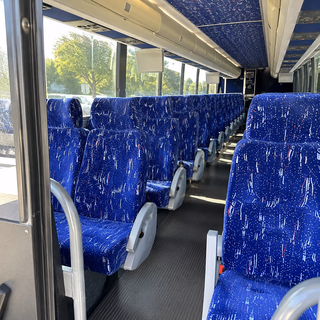 chattanooga 50 passenger charter bus inside