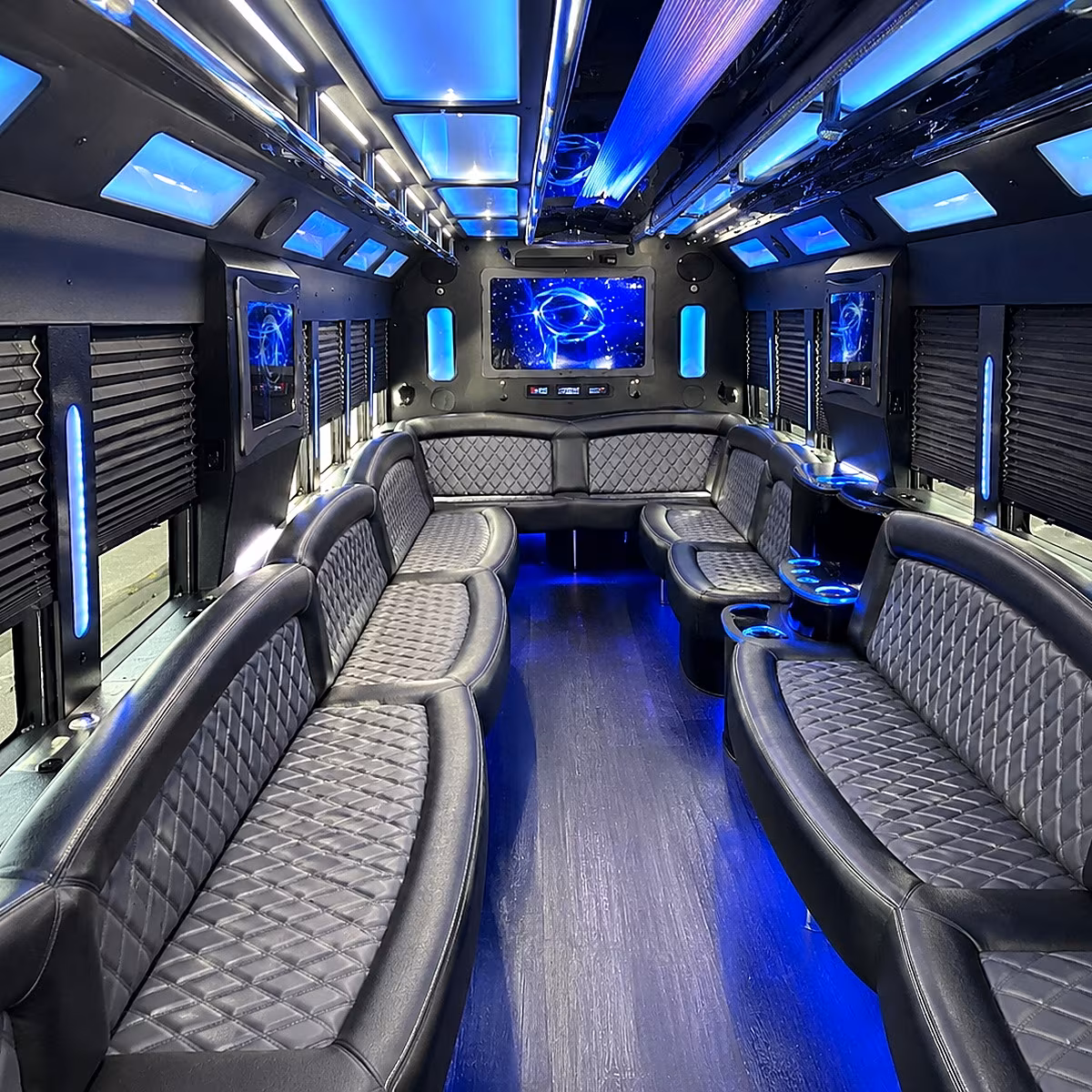 chattanooga 50 passenger party bus interior